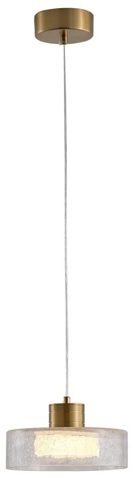 LED Żyrandol na lince NIMBUS LED/8W/230V 3000K złoty/przezroczysty śr. 20 cm