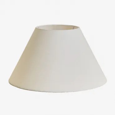 Ekran Do Lampy Z Lnu Menorca Biała & Ø55 Cm - Sklum