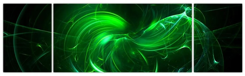 Obraz - zielona abstrakcja (170x50 cm)