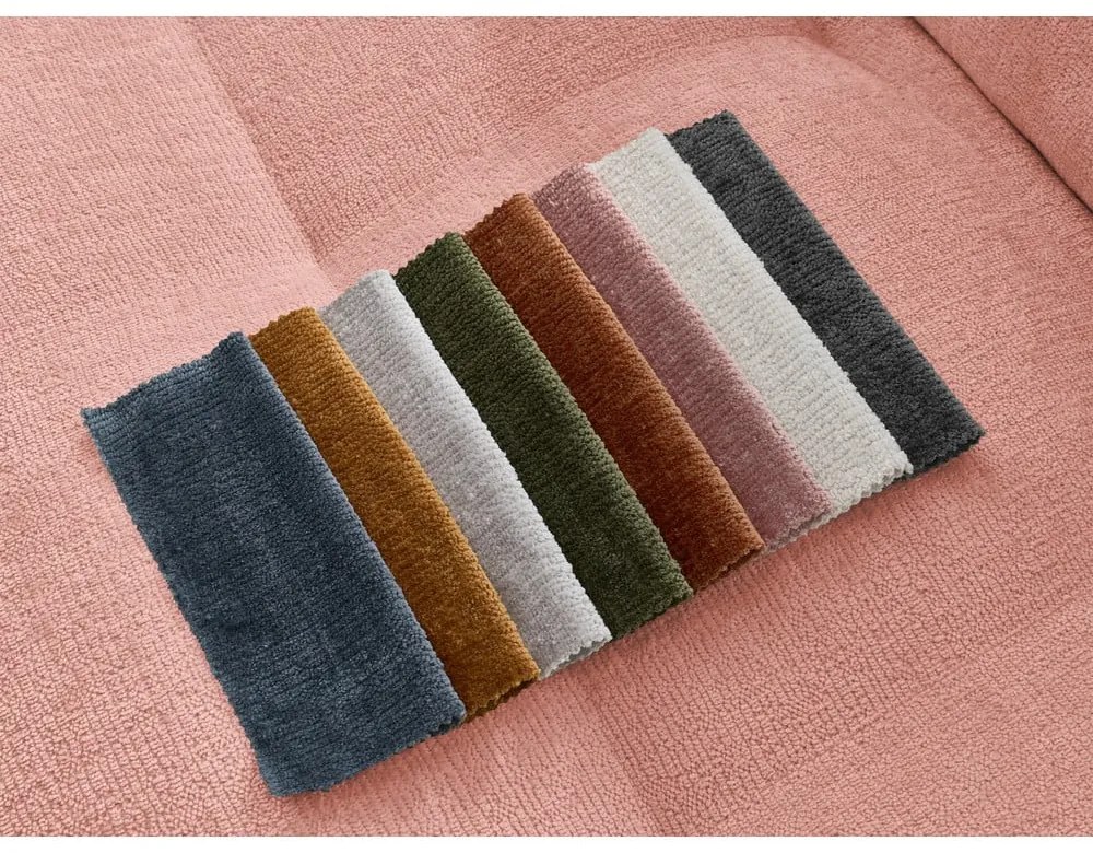 Różowa sofa z tkaniny szenilowej 237 cm Whesley – Bobochic Paris
