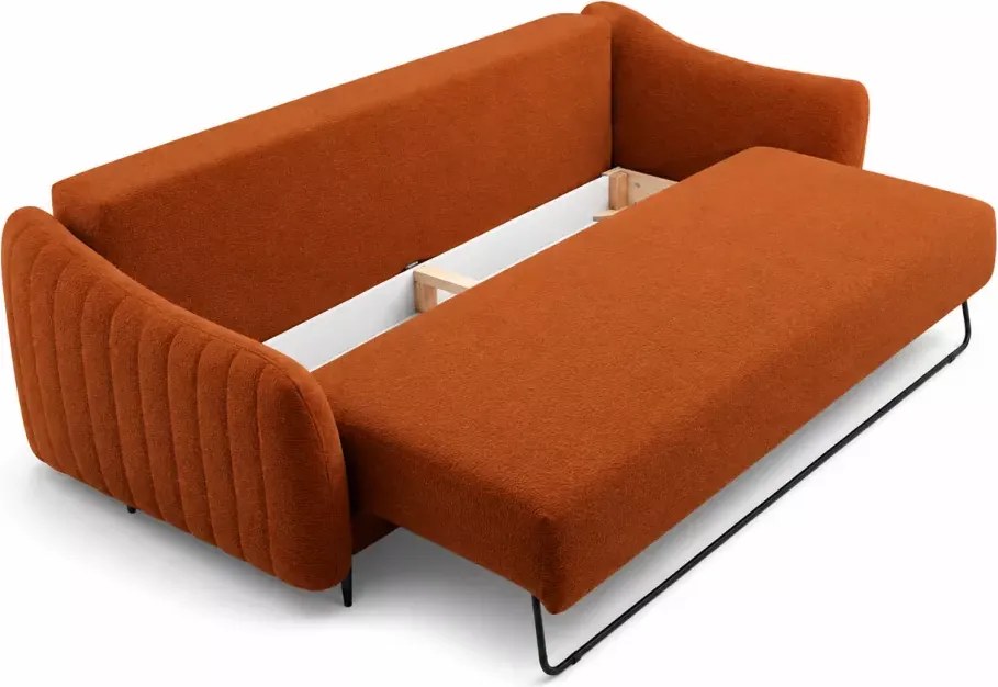 Kanapa Arvella – elegancka sofa 3-osobowa z funkcją spania i pojemnikiem na pościel, dostępna w 6 kolorach tkanin
