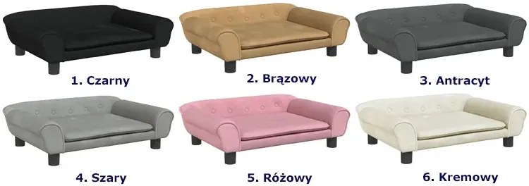 Kremowa sofa dziecięca z aksamitu - Kotkell