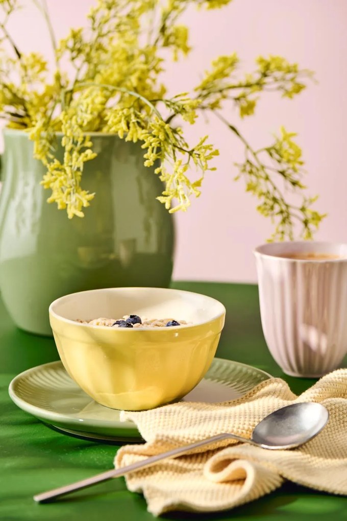 Żółta miska ceramiczna na musli MYNTE LEMONADE