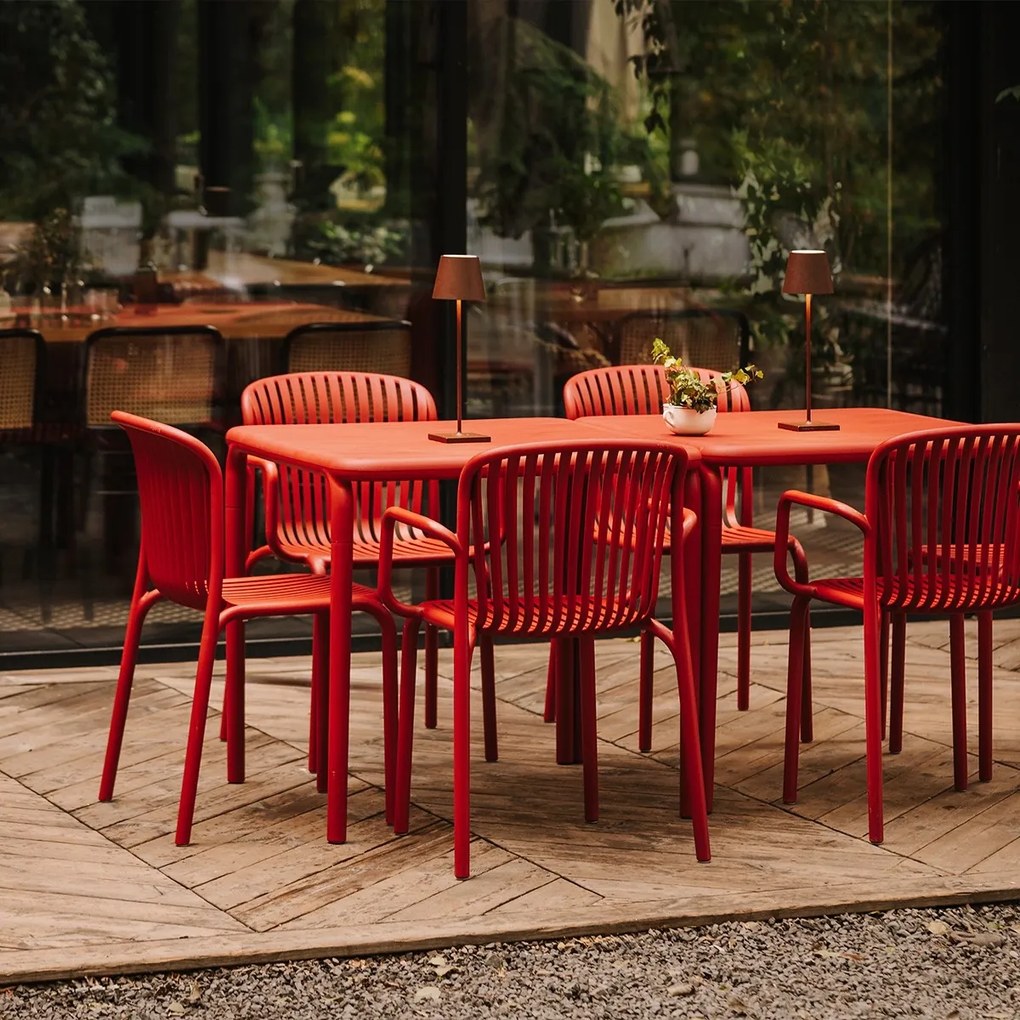 Plastikowe krzesło do ogrodu Brene, z podłokietnikami