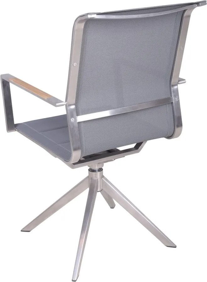 Szare metalowe krzesło ogrodowe Salida – Garden Pleasure