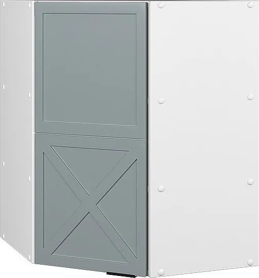 Szafka wisząca narożna jasnoniebiesko-szary 57x34.1x72 fame-line