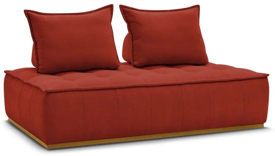 Ceglasta sofa z tkaniny szenilowej 175 cm Elisa – Bobochic Paris