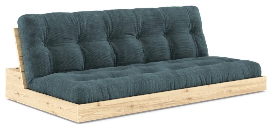 Niebieska sztruksowa rozkładana sofa 196 cm Base – Karup Design