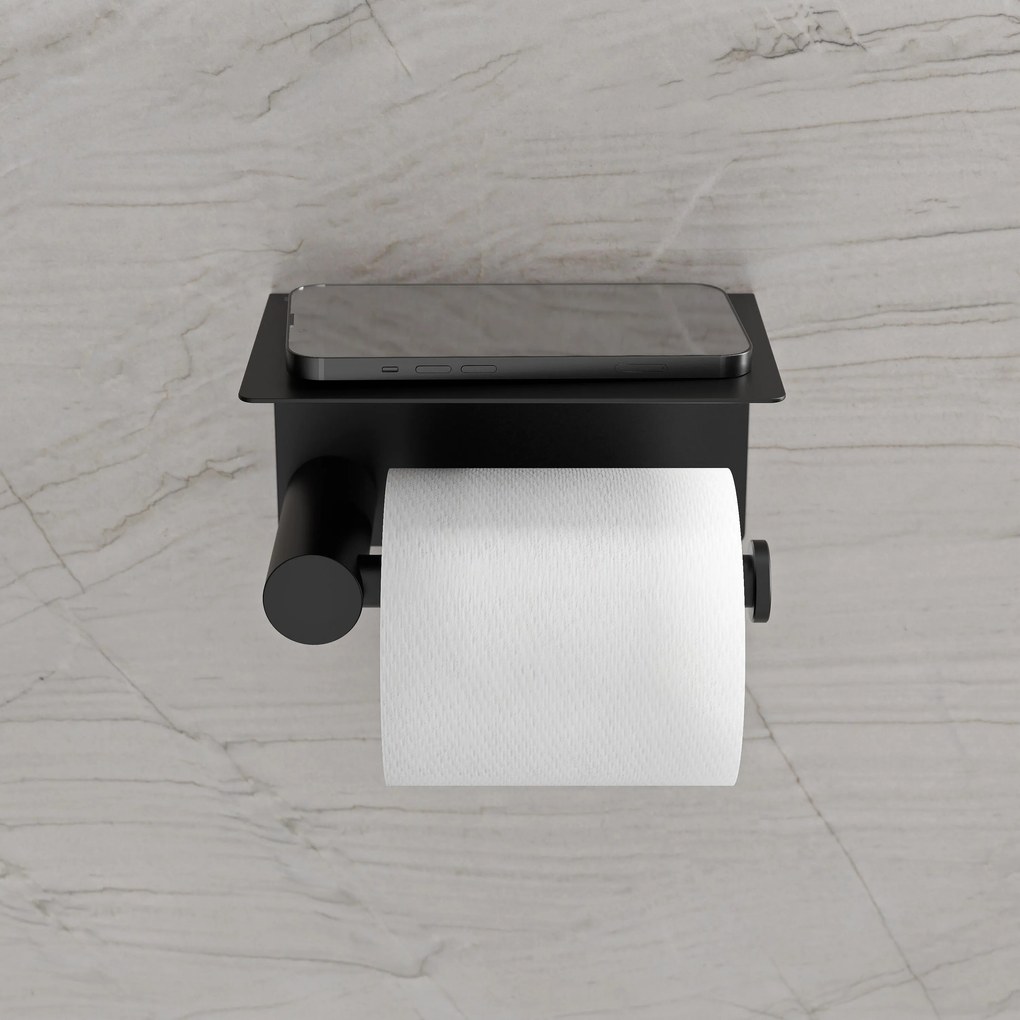 Uchwyt na papier toaletowy OLA - z półką