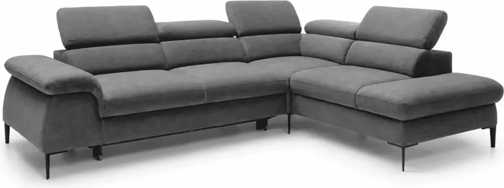 Narożnik z funkcją spania Kassel L 5-osobowy L-kształtny nowoczesny 280 cm sprężyny faliste pianka PUR sofa do salonu lewy/prawy