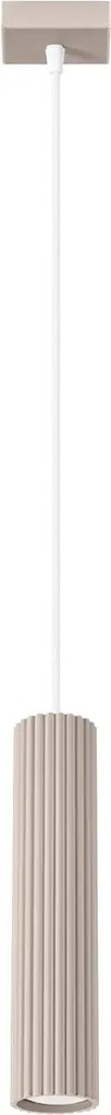 Wisząca lampa tuba nad wyspę taupe K1-N88