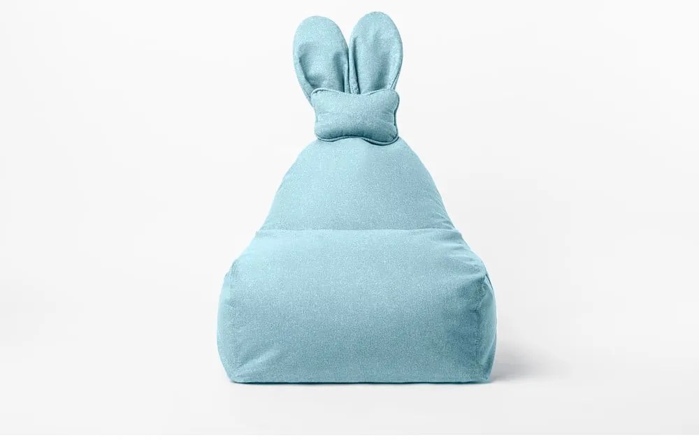 Niebieski worek do siedzenia dla dzieci The Brooklyn Kids Funny Bunny