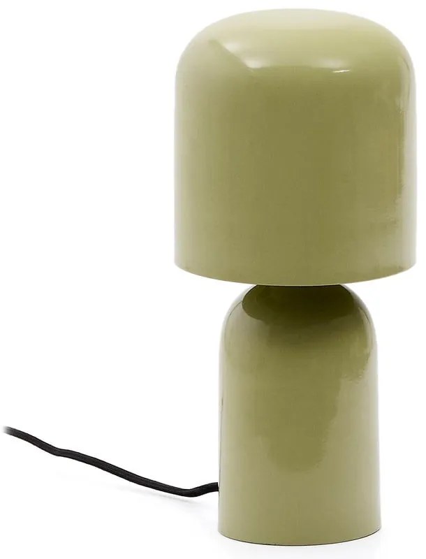 Zielona lampa stołowa z metalowym kloszem (wysokość 28 cm) Monze – Kave Home