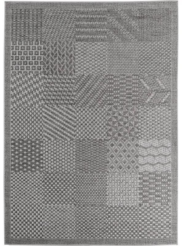 Dywan zewnętrzny Ibiza Patchwork szary 200 cm x 290 cm