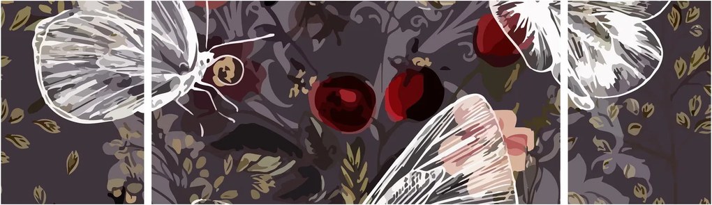 Obraz motyli (170x50 cm)