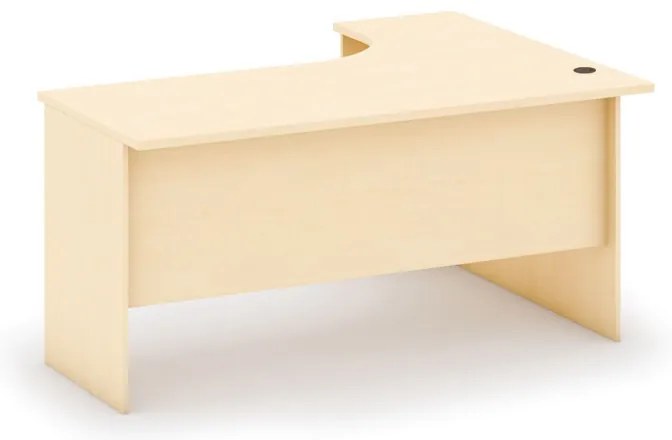 Biurko ergonomiczne MIRELLI, lewe, brzoza
