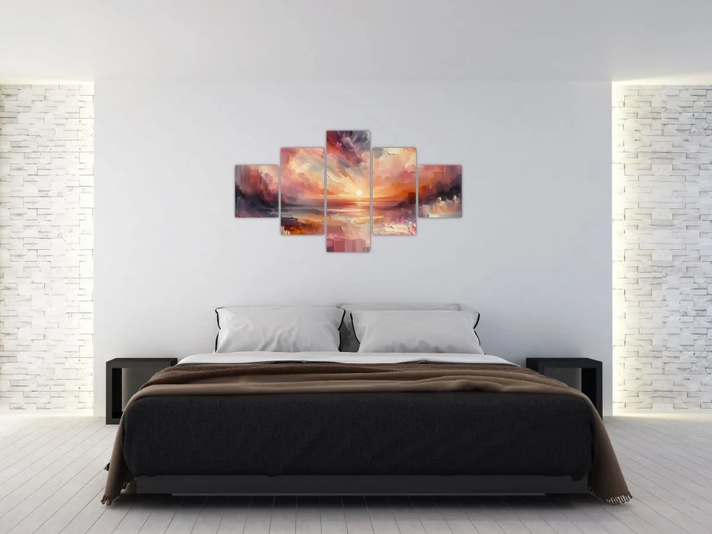 Obraz - Malowane zorze (125x70 cm)