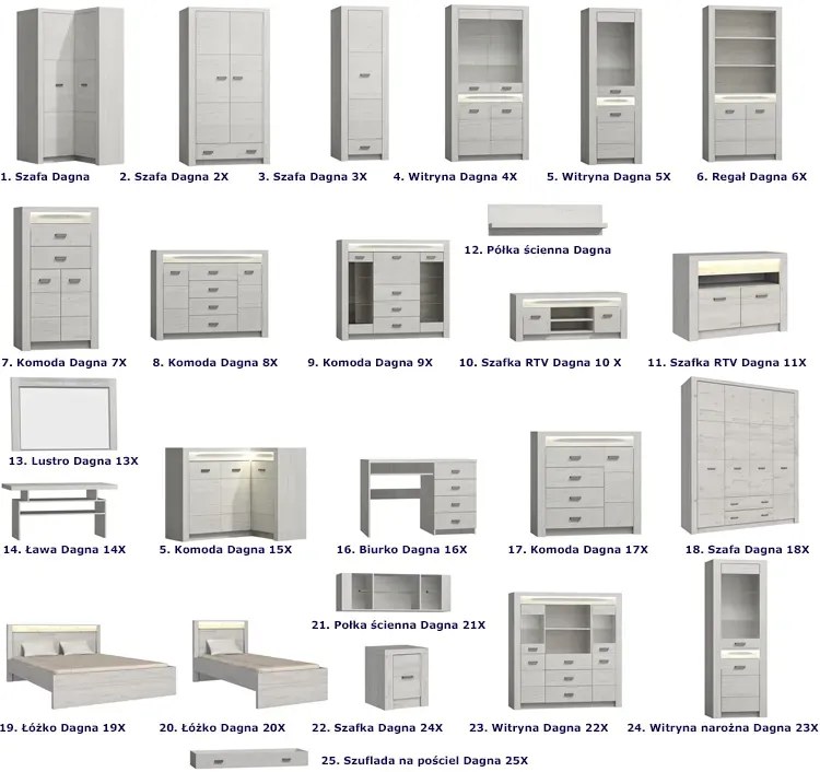Ława dwupoziomowa kraft biały H1-E31