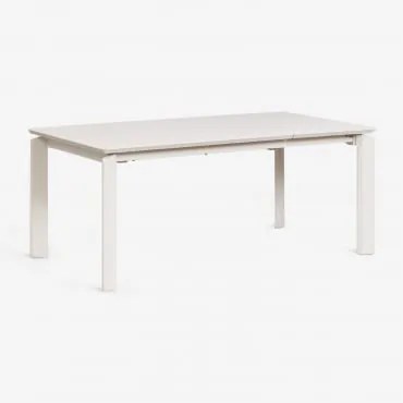 Rozkładany Prostokątny Stół Ogrodowy 180-240-300x100 Cm Z Aluminium Milenca Lodowata Biel - Sklum