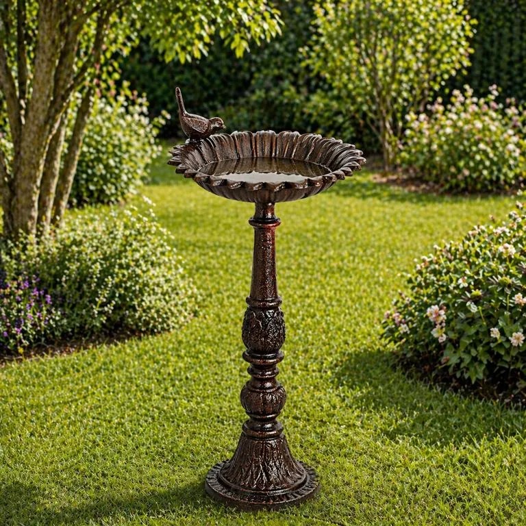STILISTA Poidło żeliwne dla ptaków 50 x 24 cm, antyczny brąz