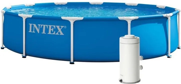Basen ogrodowy stelażowy z pompą 366 × 76 cm, Intex 212-ND, 6503 litry
