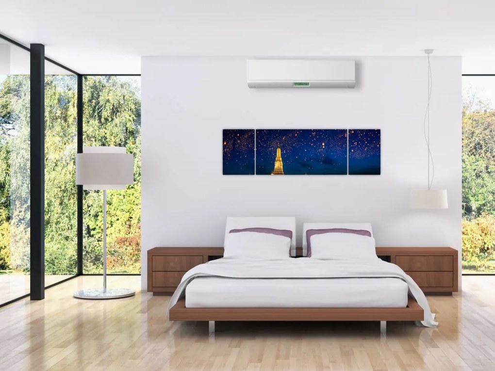 Obraz - Lampiony szczęścia, Bangkok (170x50 cm)