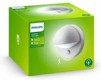 Philips 16246/87/16 Zewnętrzna lampa ścienna z czujnikiem June 19,5 cm, szary