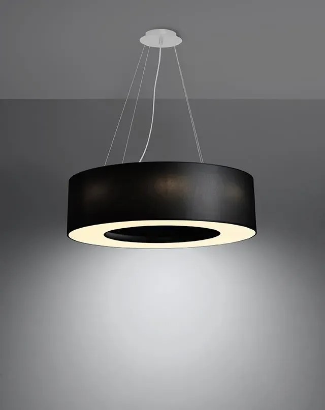 Żyrandol SATURNO 70 czarny/biały SOLLUX  LIGHTING