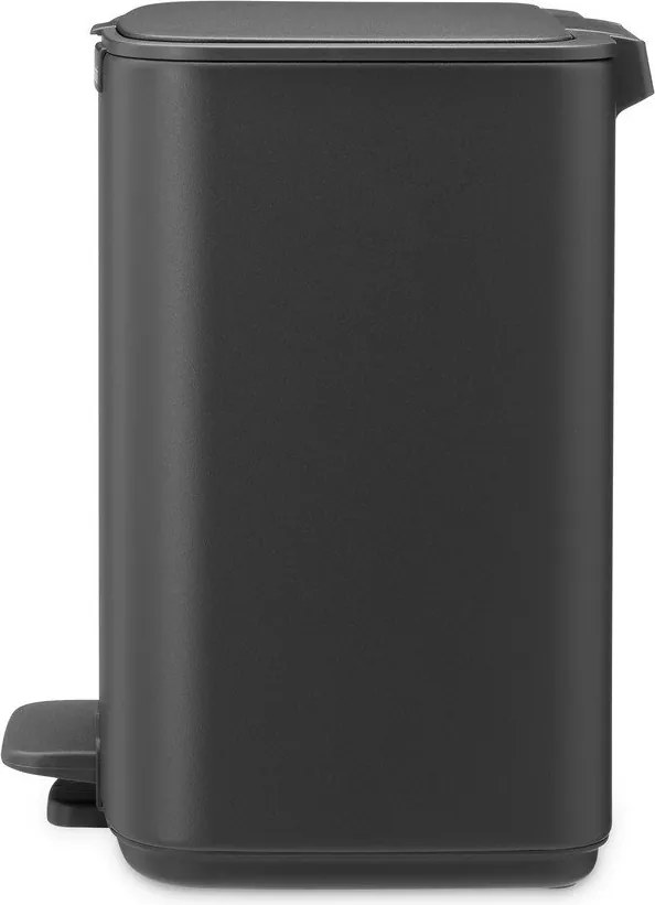 Ciemnoszary stalowy kosz na śmieci z pedałem 7 l Bo – Brabantia