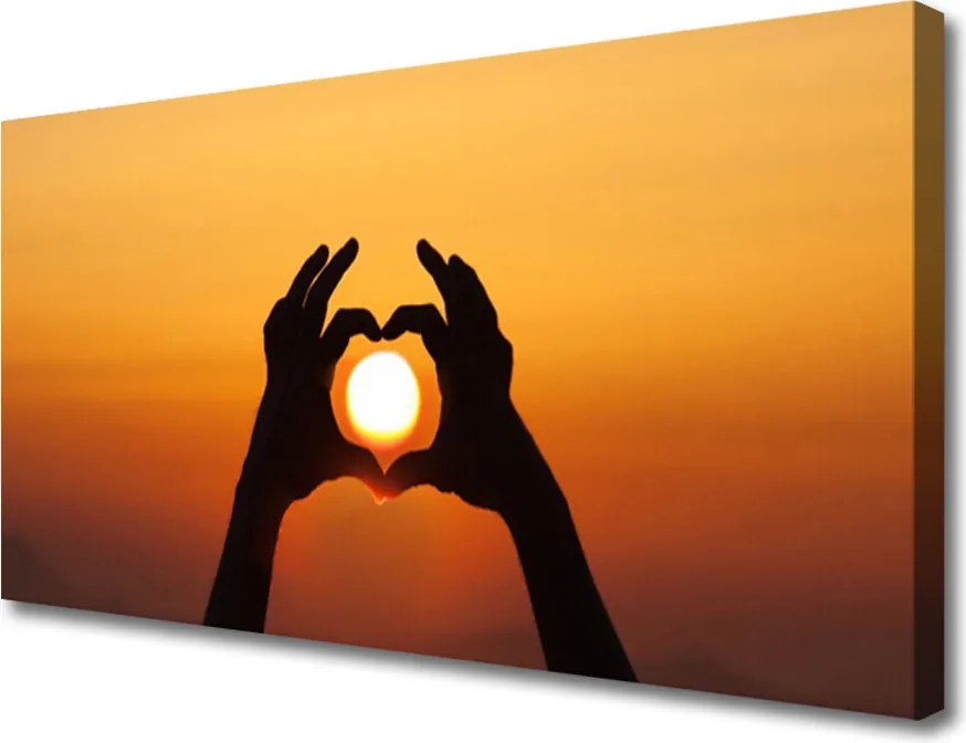 Obraz canvas Symbol Miłości w Blasku Słońca
