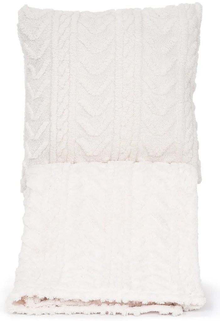 4Home Koc Cozy Knit kremowy, 150 x 200 cm