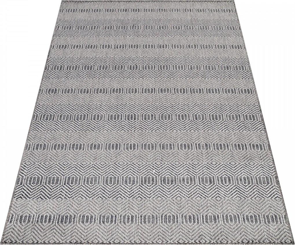 Dywan płaskotkany Aruba geometria szary 200 cm x 290 cm