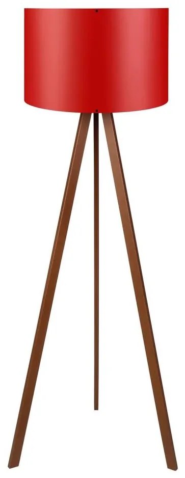 Lampa podłogowa AYD 1xE27/40W/230V czerwona/brązowa