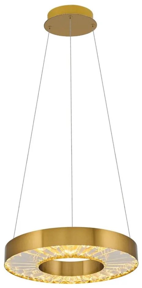 Lampa wisząca LED na lince JESI LED/35W/230V 3000K, średnica 40 cm, brązowa