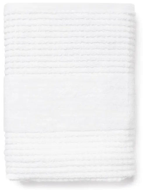 Biały ręcznik z bawełny organicznej frotte 50x100 cm Check – JUNA