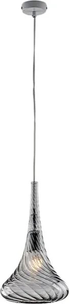 Lampa wisząca Nemesis Iron z szarym szkłem pyreksowym 1 światło 142 Ø20 BL280-S1-GR