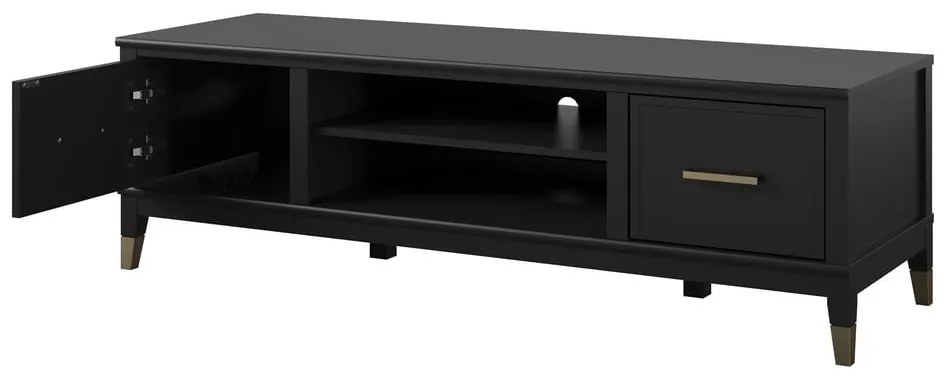 Czarny stolik pod TV CosmoLiving by Cosmopolitan Westerleigh
