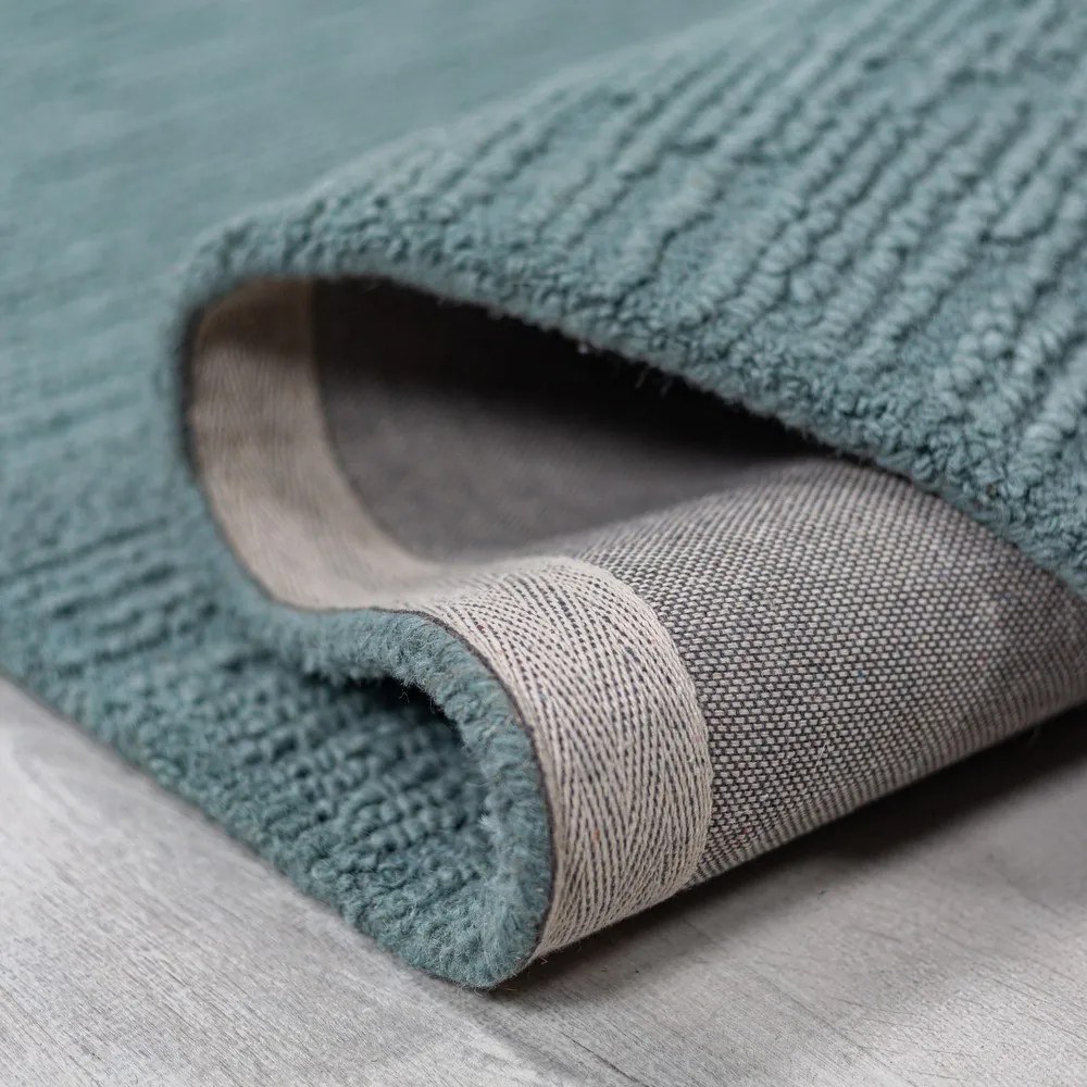 Szaroniebieski wełniany dywan tkany ręcznie 120x170 cm Harris Boucle – Flair Rugs
