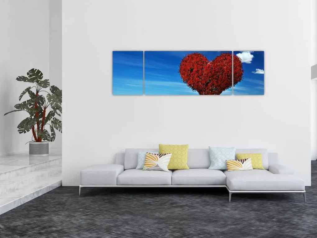 Obraz - Serce z drzewa (170x50 cm)