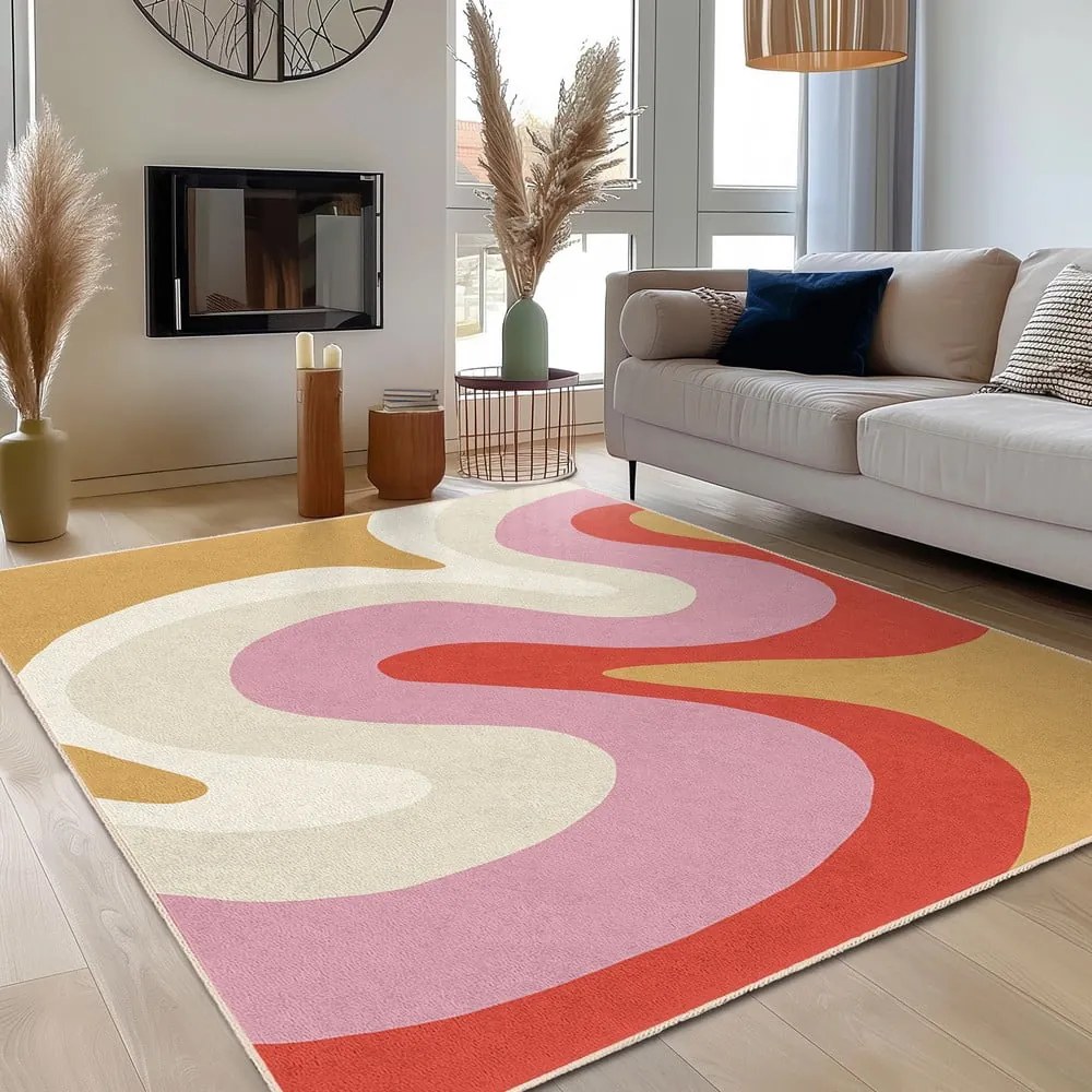 Żółto-różowy chodnik odpowiedni do prania 80x200 cm Raspberry Creamsicle – Mila Home