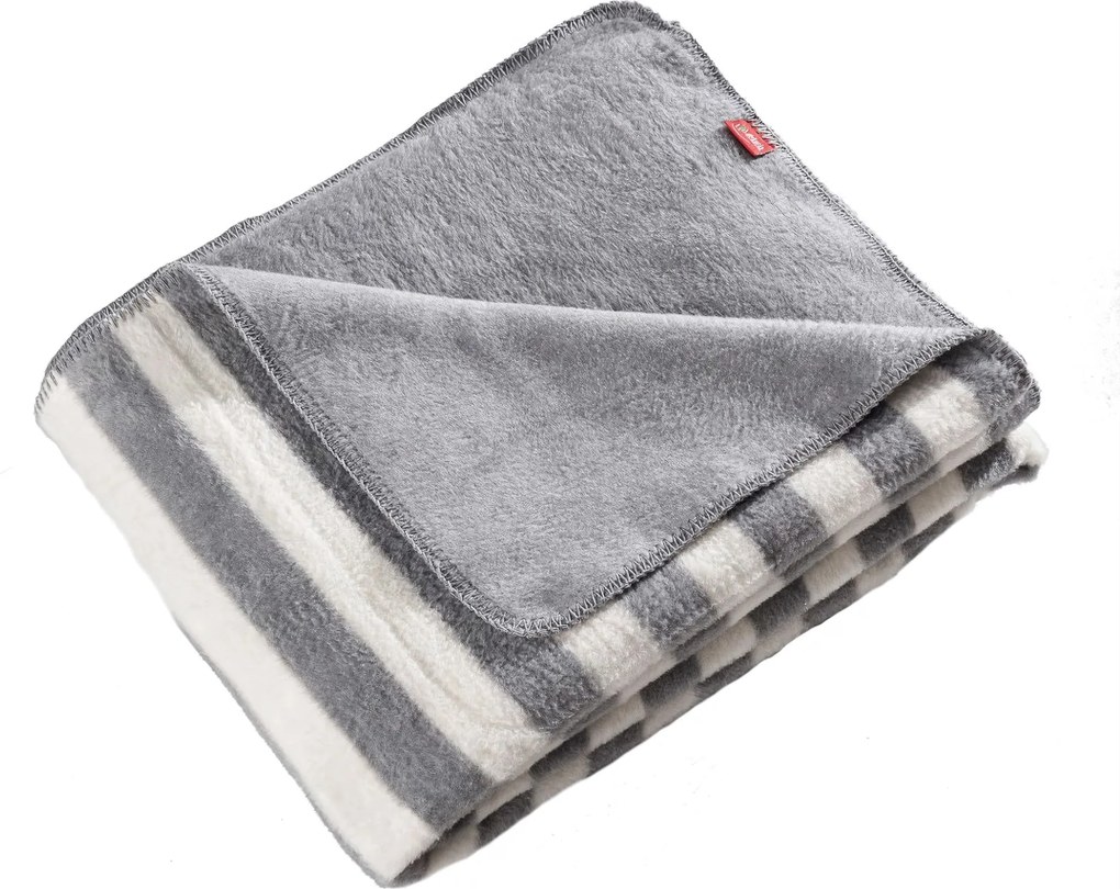 Koc Cosy Home 150x200cm Gray Stripes