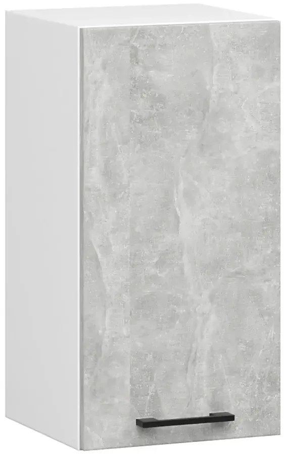 9-częściowy komplet narożnych mebli kuchennych biały + beton R2-N60