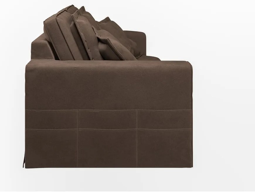 Ciemnobrązowa sofa 196 cm Nora – Ropez