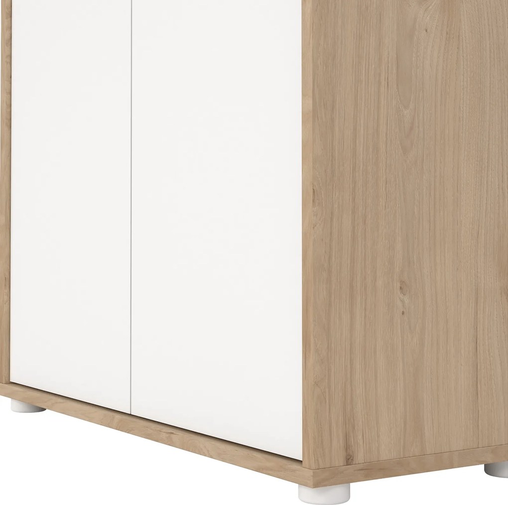 Dwudrzwiowa komoda biurowa Sign jackson hickory/biały mat