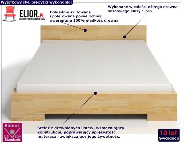 Drewniane łóżko skandynawskie P8-W94