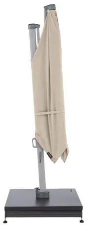 KNIRPS 320 x 320 cm - luksusowy wahadłowy parasol ogrodowy z drążkiem bocznym : Kolor parasola - Naturalny
