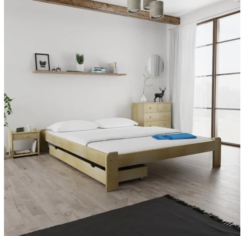 Łóżko ADA 160 x 200 cm, sosna Stelaż: Ze stelażem listwowym rolowanym, Materac: Materac Coco Maxi 20 cm