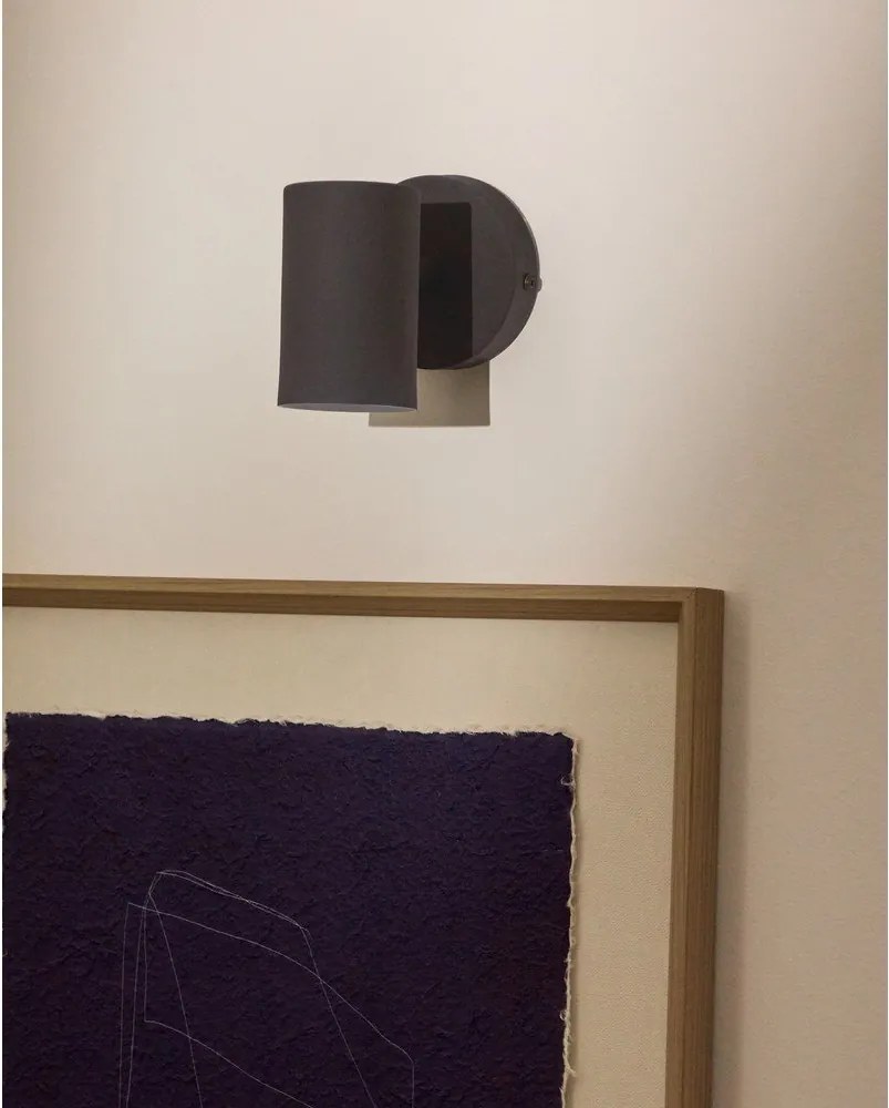 Czarny metalowy kinkiet Manie – Kave Home