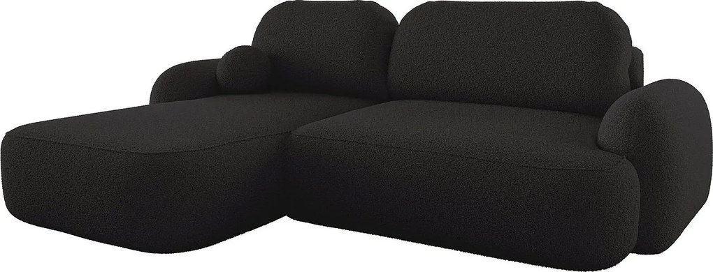 Narożnik BEDANTE MOLLY L Lewy TERRA FROTTE 14 czarny z funkcją spania Narożnik w kształcie litery L z miejscem do przechowywania