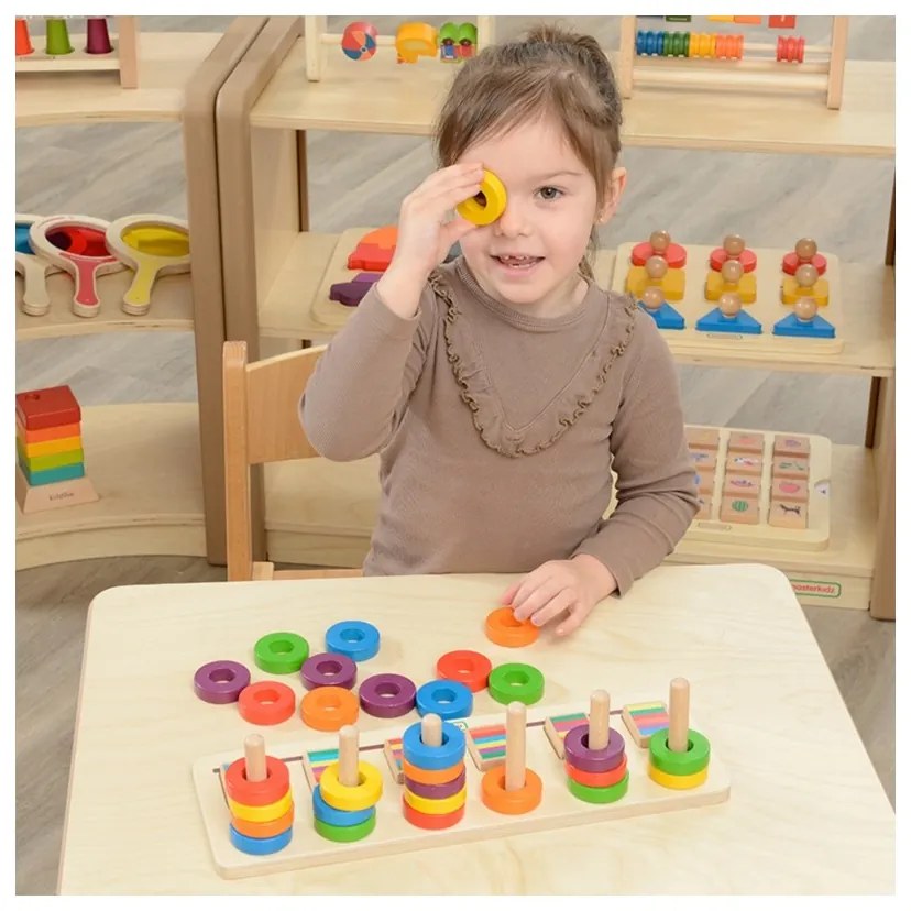Masterkidz układanka nauka liczenia i kolorów sorter montessori